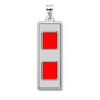 US Marine Corps Chief Warrant Officer 3 Pendant — silver and white metal front