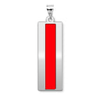 US Marine Corps Chief Warrant Officer 5 Pendant — silver and white metal front