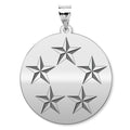 US Army National Guard General of the Army Pendant — silver and white metal front