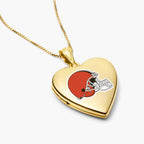 Original PicturesOnGold licensed NFL heart locket photograph