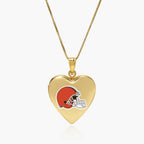 Original PicturesOnGold licensed NFL heart locket photograph