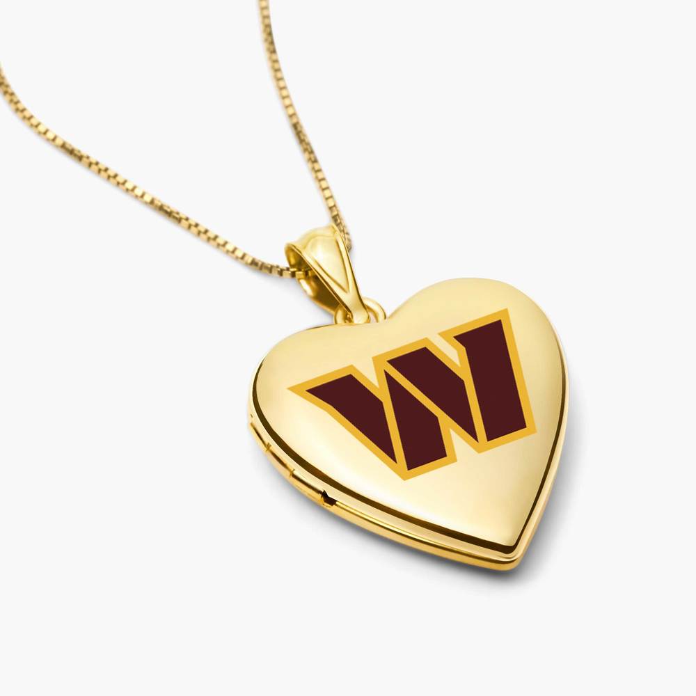 Original PicturesOnGold licensed NFL heart locket photograph
