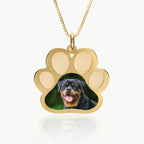 Stainless Steel Photo Engraved Paw Print Pendant