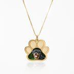 Stainless Steel Photo Engraved Paw Print Pendant