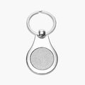 Stainless Steel Custom Fingerprint Round Keychain