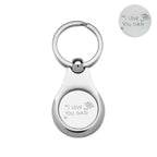 Stainless Steel Personalized Handwriting Round Keychain