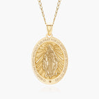 Miraculous Medal Oval Pendant
