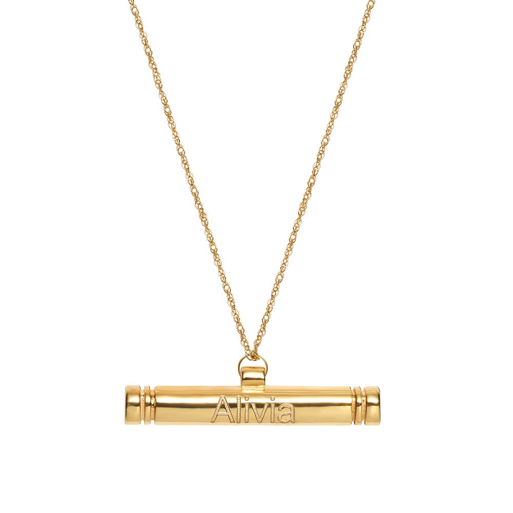 Personalized Horizontal T-Bar Name Necklace with Chain