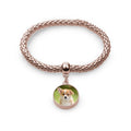 Round Photo Charm Stretch Bracelet