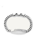 Custom Engraved Sterling Silver Curb Link ID Bracelet