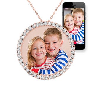 Circle of Life Diamond Photo Pendant