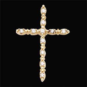 Cross Pendant With Diamond