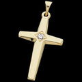 Cross Pendant With Diamond
