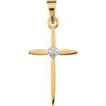 Cross Pendant With Diamond