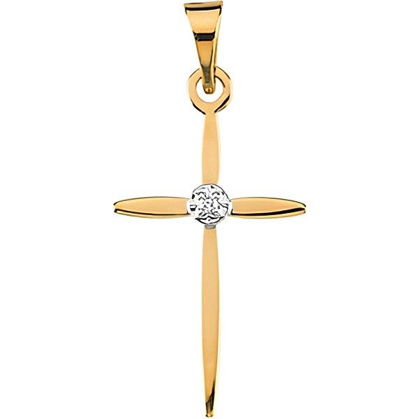 Cross Pendant With Diamond