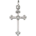 Diamond Ball-Ended Cross Pendant