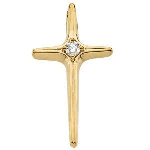 Cross Pendant With Diamond
