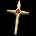 Cross Pendant With Ruby