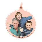 Approx. 1.50 Inch Large Round Photo Pendant