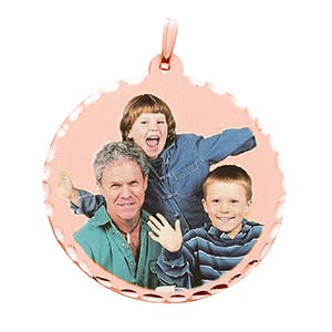 Approx. 1.50 Inch Large Round Photo Pendant