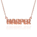 Bubble Name Necklace with Chain