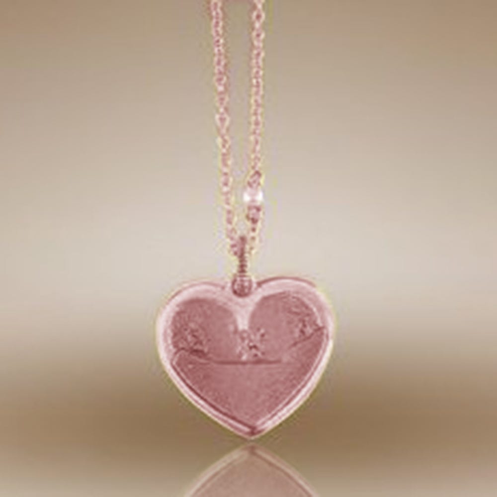 Heart Shaped Pendant with Plain Back
