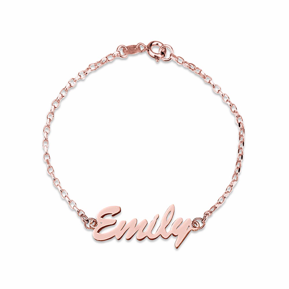 Personalized Modern Script Name Bracelet