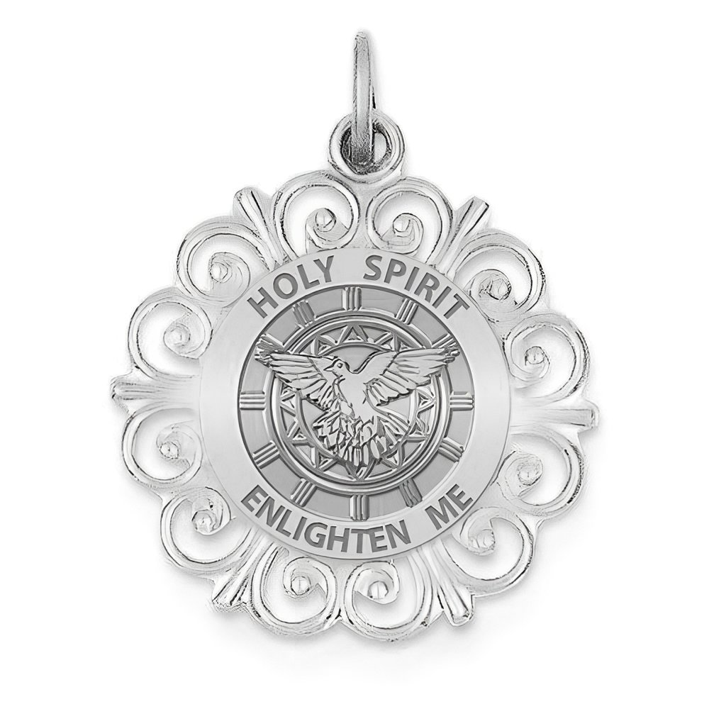 Round Filigree Holy Spirit Medal