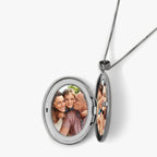 Floral Oval Photo Locket