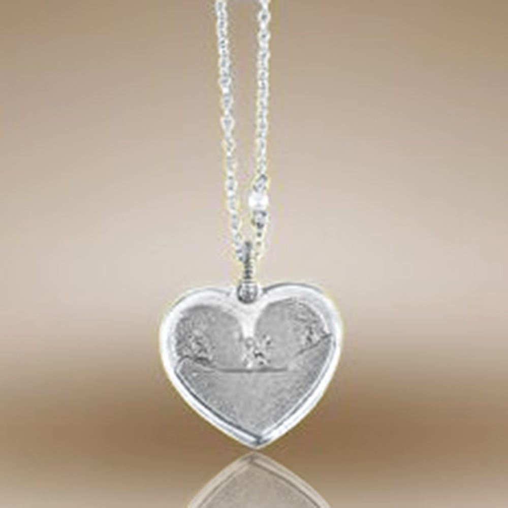 Heart Shaped Pendant with Plain Back