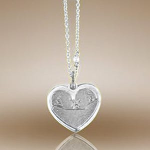 Heart Shaped Pendant with Plain Back