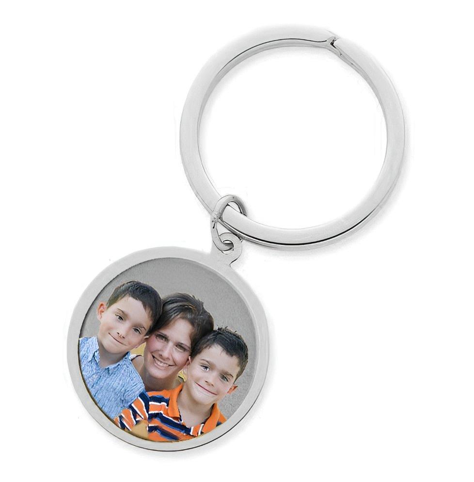 Photo Engraved Round Keychain