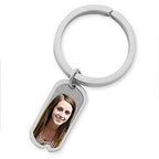 Photo Engraved Dog Tag Key Chain