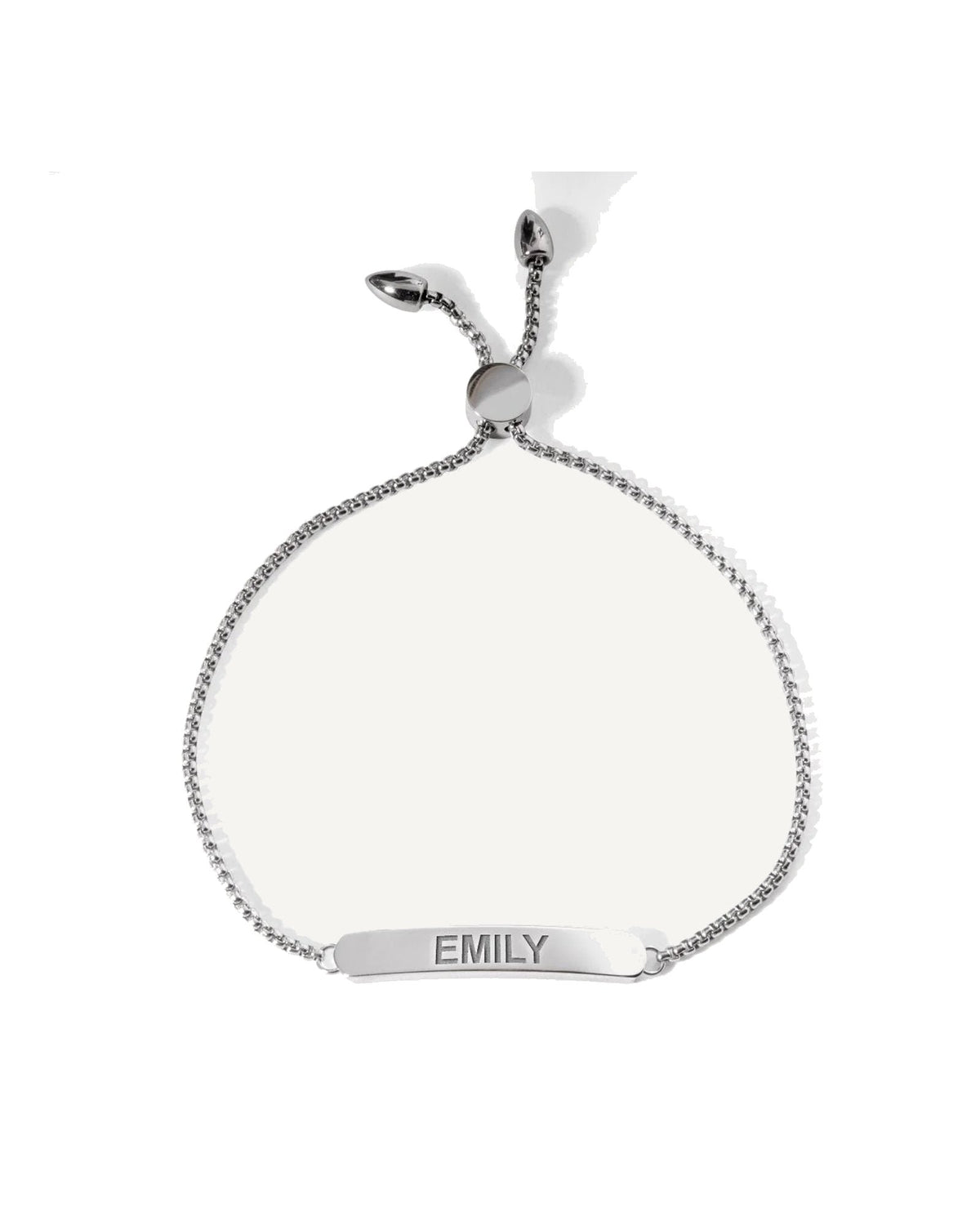 Custom Engraved Sterling Silver Curb Link ID Bracelet