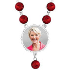 Scalloped Round Rosary Bead Necklace