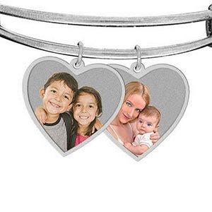 Additional Heart Shaped Photo Charm for Expandable Bracelet