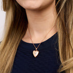 Rose Gold Plated " Together Forever" Heart Photo Locket