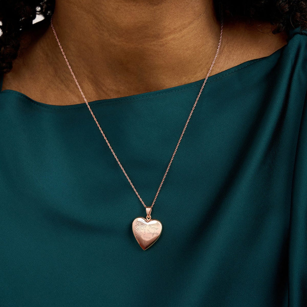 Rose Gold Plated "Mother & Daughter Forever" Locket
