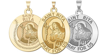 PicturesOnGold.com Saint Florian Round Religious Medal Color 14K Yellow or White Gold or Sterling Silver