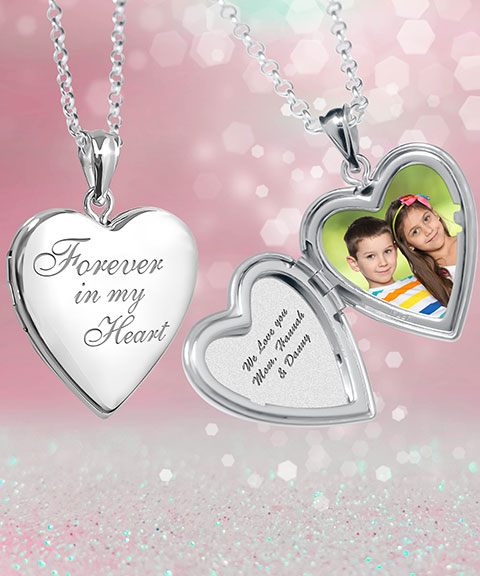 Gorgeous Colours Engraved Locket Necklace On Sale now